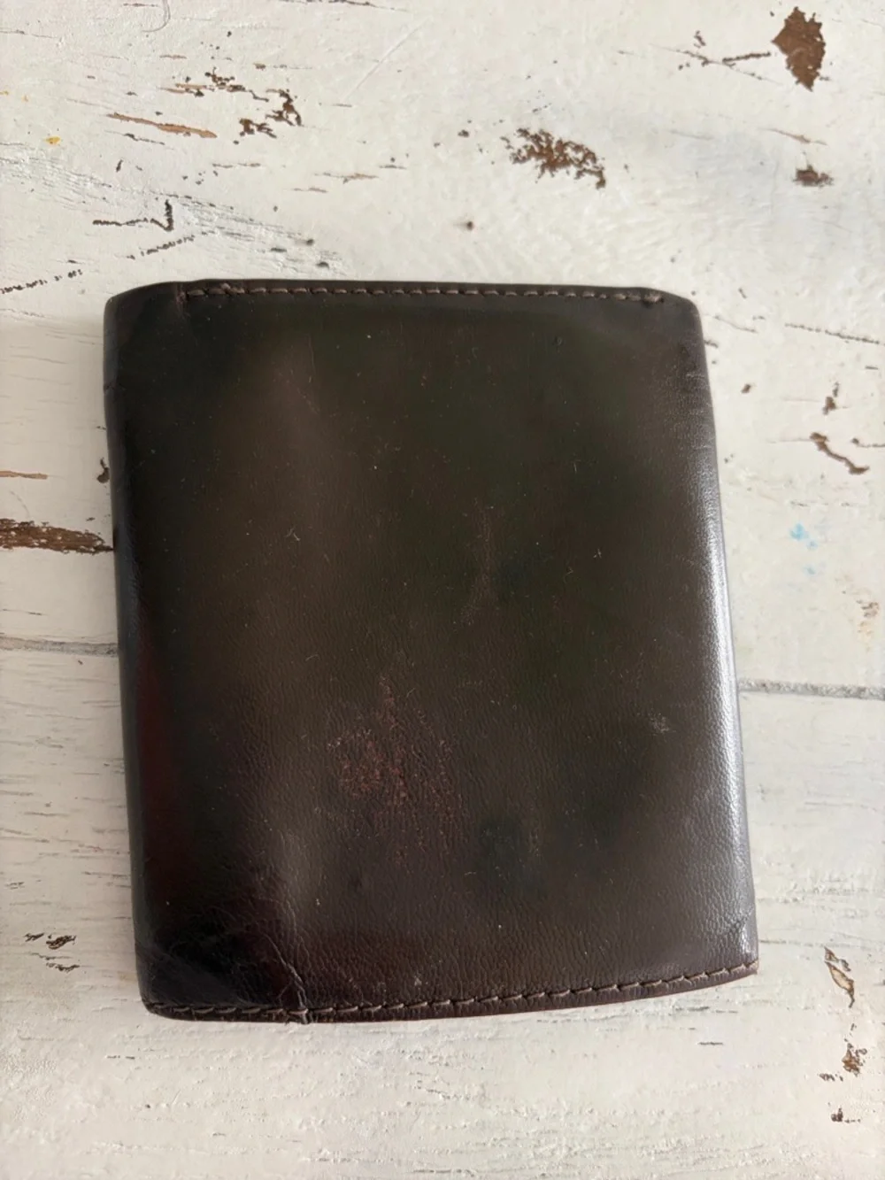 Ralph Lauren brown leather vintage Men's Brown Leather Bifold Wallet